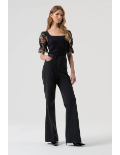 Fracomina pantalone bootcut con vita alta fr25wva014w80501 [b5e4dfb2]