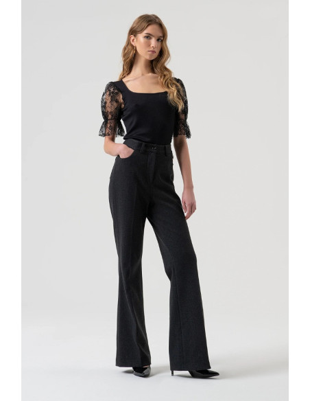 Fracomina pantalone bootcut con vita alta fr25wva014w80501 [b5e4dfb2]