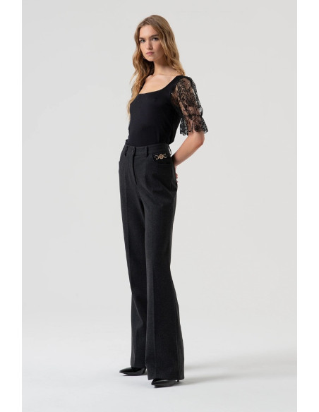 Fracomina pantalone bootcut con vita alta fr25wva014w80501 [6cc29cbf]