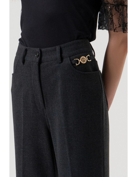 Fracomina pantalone bootcut con vita alta fr25wva014w80501 [dbdf5dbb]