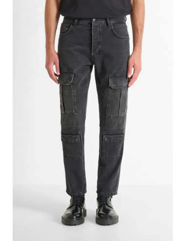 Antony Morato jeans regular fit cargo in denim nero Gary mmdt00297-fa700143-w02099 [06a5fc21]