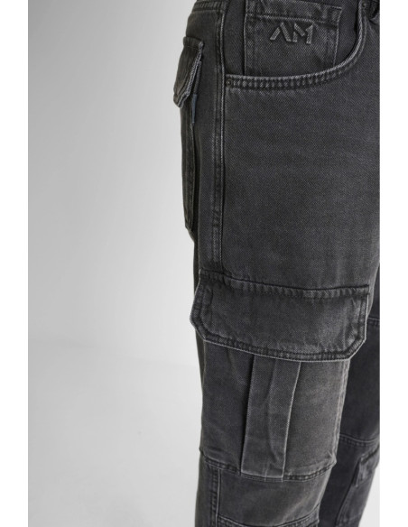 Antony Morato jeans regular fit cargo in denim nero Gary mmdt00297-fa700143-w02099 [df83bf2c]