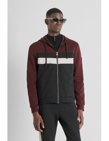 Antony Morato felpa con cappuccio e zip regular fit mmfl01078-fa150168 [0db3c96d]