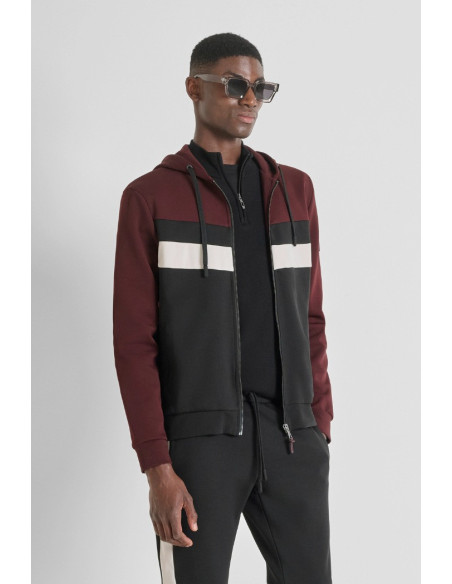 Antony Morato felpa con cappuccio e zip regular fit mmfl01078-fa150168 [63884b64]