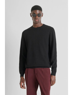 Antony Morato maglia girocollo slim fit con motivo jacquard mmsw01524-ya500084 [2feb3119]