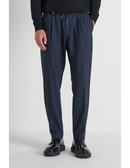 Antony Morato pantaloni regular in misto viscosa a quadri Neil mmtr00748-fa650367 [3eae8686]
