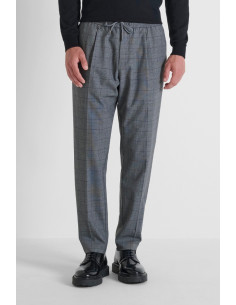 Antony Morato pantaloni regular in misto viscosa a quadri Neil mmtr00748-fa650367 [d63f8231]