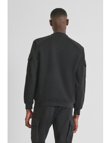 Antony Morato felpa girocollo regular fit con inserti a contrasto mmfl01097-fa150168 [ca600732]