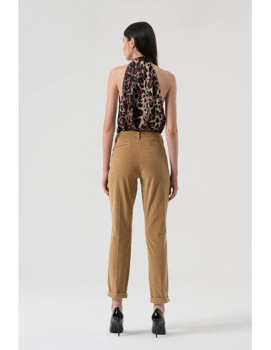 Fracomina pantalone regular chino in velluto fr25wv4001w56901 [cdb9edbc]