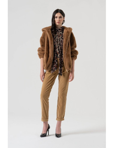 Fracomina pantalone regular chino in velluto fr25wv4001w56901 [c8e9aaa2]