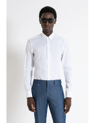 Antony Morato camicia slim fit in cotone easy iron Napoli mmsl00628-fa400078 [e7fb119e]