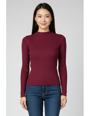 Blash maglia girocollo a costine in misto viscosa bs9700032 [3be265ac]
