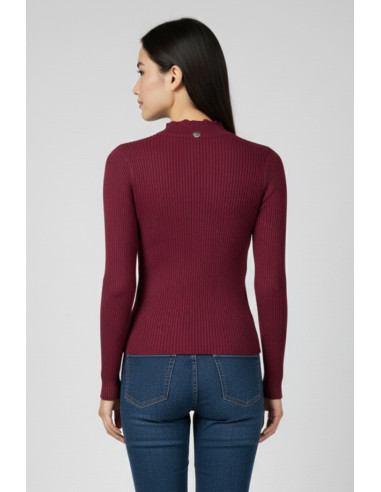 Blash maglia girocollo a costine in misto viscosa bs9700032 [55d9e7a5]