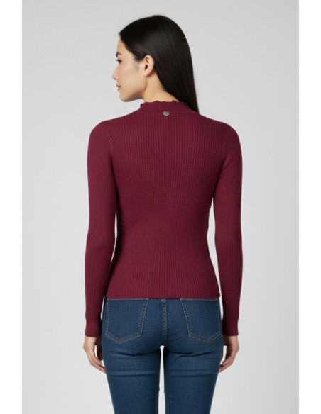 Blash maglia girocollo a costine in misto viscosa bs9700032 [55d9e7a5]