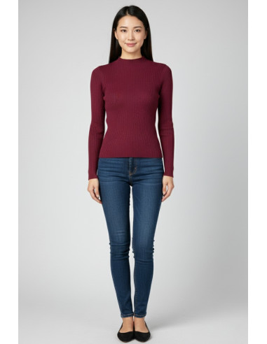 Blash maglia girocollo a costine in misto viscosa bs9700032 [5089a0bb]