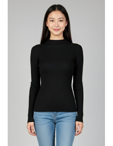 Blash maglia girocollo a costine in misto viscosa bs9700032 [020b0e24]