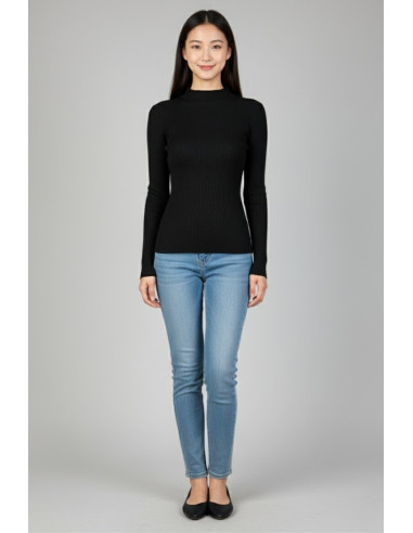 Blash maglia girocollo a costine in misto viscosa bs9700032 [6960cb33]