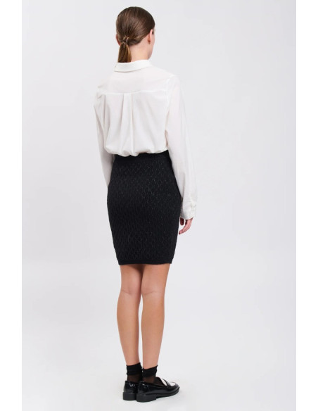 Influencer gonna mini in maglia con lurex 04j7816 [79bf4f1c]
