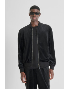 Antony Morato felpa bomber relaxed fit in velluto mmfl01115-fa150228 [596ec1b1]