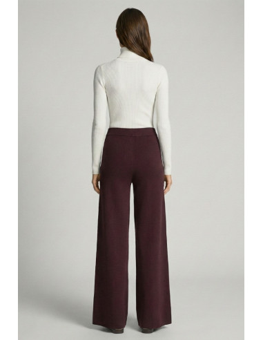 Sheis pantalone palazzo in maglia con riga d52010 [4885564e]
