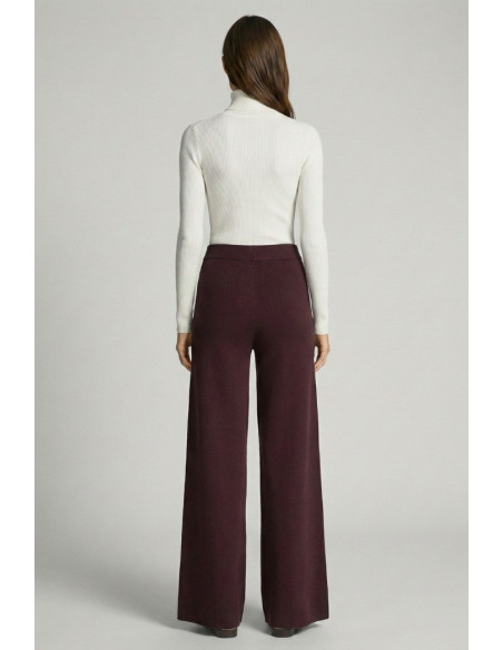 Sheis pantalone palazzo in maglia con riga d52010 [4885564e]