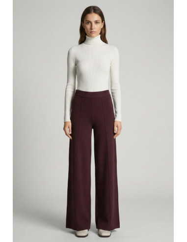 Sheis pantalone palazzo in maglia con riga d52010 [4dd51150]