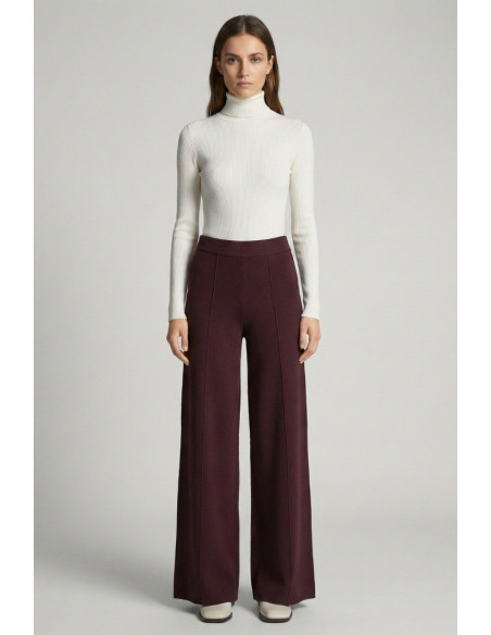 Sheis pantalone palazzo in maglia con riga d52010 [4dd51150]