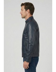 Master Pelle biker in nappa con collo coreano mp814-np [90384c35] 2