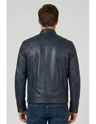 Master Pelle biker in nappa con collo coreano mp814-np [fe03ce3c]