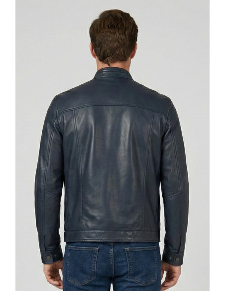 Master Pelle biker in nappa con collo coreano mp814-np [fe03ce3c]