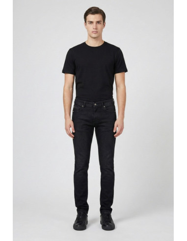 John Richmond jeans slim fit in denim nero Landis Uma25348je [a3bc6a68]