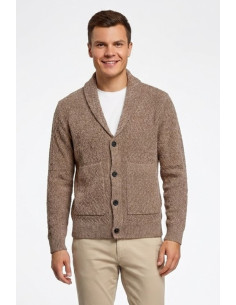 Nerovago cardigan in ciniglia punto treccia con bottoni 750696 [27c5d055]
