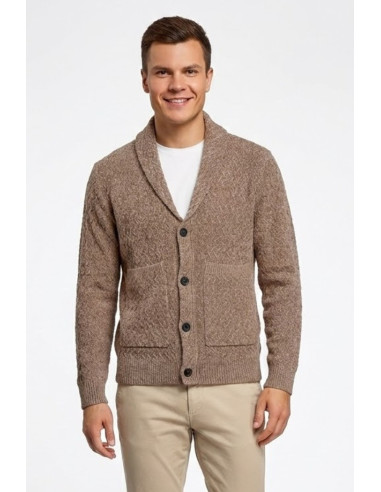 Nerovago cardigan in ciniglia punto treccia con bottoni 750696 [27c5d055]