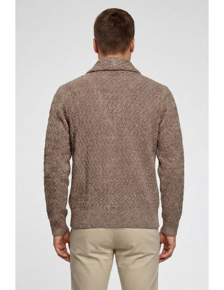 Nerovago cardigan in ciniglia punto treccia con bottoni 750696 [49fe525c]