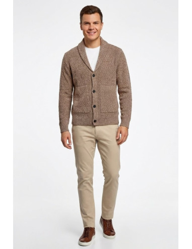 Nerovago cardigan in ciniglia punto treccia con bottoni 750696 [4cae1542]