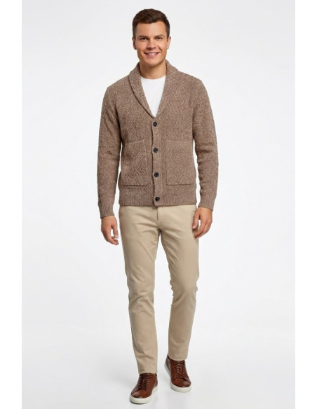Nerovago cardigan in ciniglia punto treccia con bottoni 750696 [4cae1542]