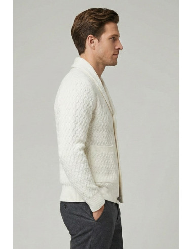 Nerovago cardigan in ciniglia punto treccia con bottoni 750696 [d5713869]