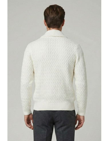 Nerovago cardigan in ciniglia punto treccia con bottoni 750696 [626cf96d]