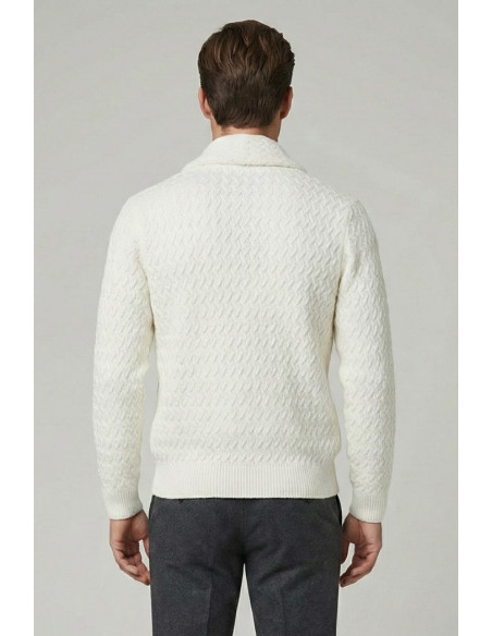 Nerovago cardigan in ciniglia punto treccia con bottoni 750696 [626cf96d]