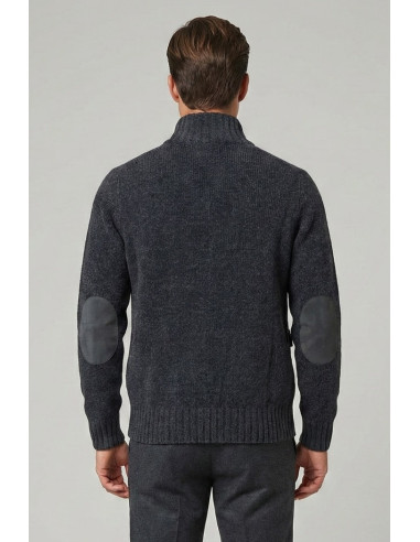 Nerovago cardigan lupetto in ciniglia con bottoni 750666 [d1e5bdfc]