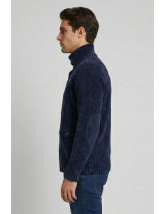 Nerovago cardigan lupetto in ciniglia con bottoni 750666 [df35f996] 2