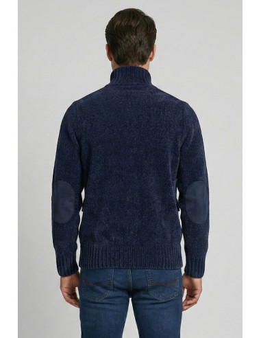 Nerovago cardigan lupetto in ciniglia con bottoni 750666 [b10e7b9f]