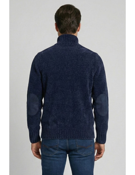 Nerovago cardigan lupetto in ciniglia con bottoni 750666 [b10e7b9f]