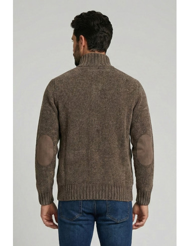 Nerovago cardigan lupetto in ciniglia con bottoni 750666 [73126c72]