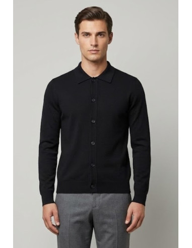 Galerie cardigan collo polo con bottoni mm803 [6ce01222]
