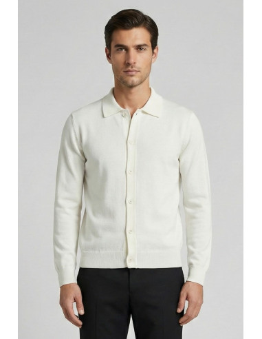 Galerie cardigan collo polo con bottoni mm803 [058361eb]