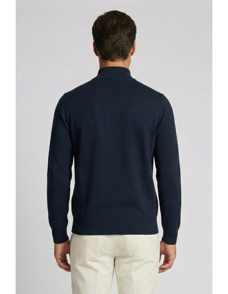Refrigue lupetto in misto viscosa con mezza zip e logo 2811w00180 [8a8f2de7]