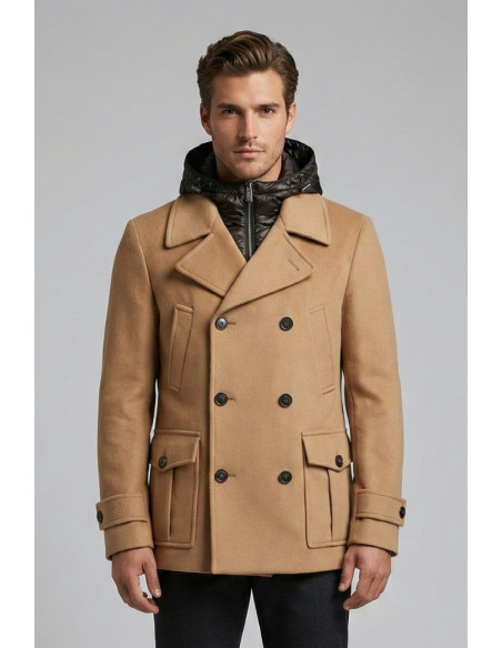 Markup cappotto peacoat in panno con pettorina imbottita mk9940621 [8a85c4f6]