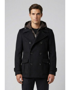 Markup cappotto peacoat in panno con pettorina imbottita mk9940621 [0d3b9f87]