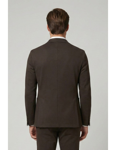Triple A giacca in punto milano in misto viscosa con tasche a toppa g525-2531 [78c569af]